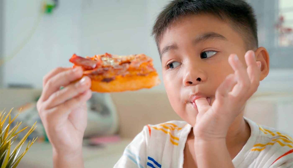 kid being careful of diet due to eczema