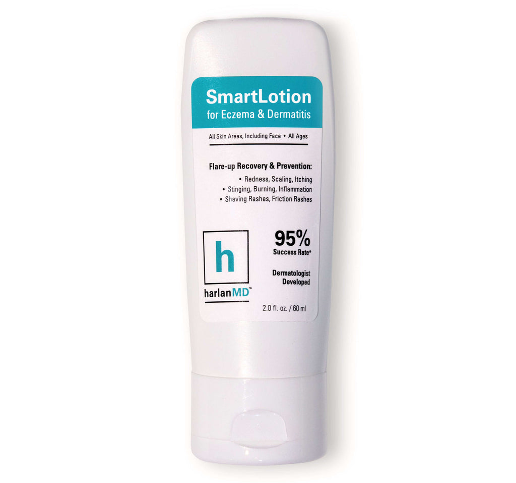 Product shot of one SmartLotion eczema cream bottle